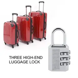 3 набора цифр кодовый пароль Блокировка для путешествий защита шкафчик дорожный замок для багажа/сумки/рюкзака/ящика