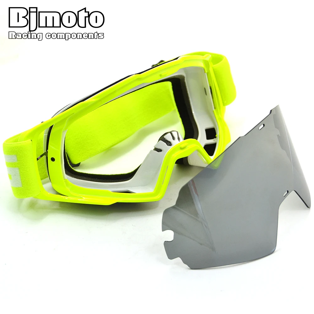 BJMOTO موتوكروس حملق موتور نظارات الدراجة عبر مرنة للدراجات النارية نظارات التزلج زجاج خمر ريترو نظارات