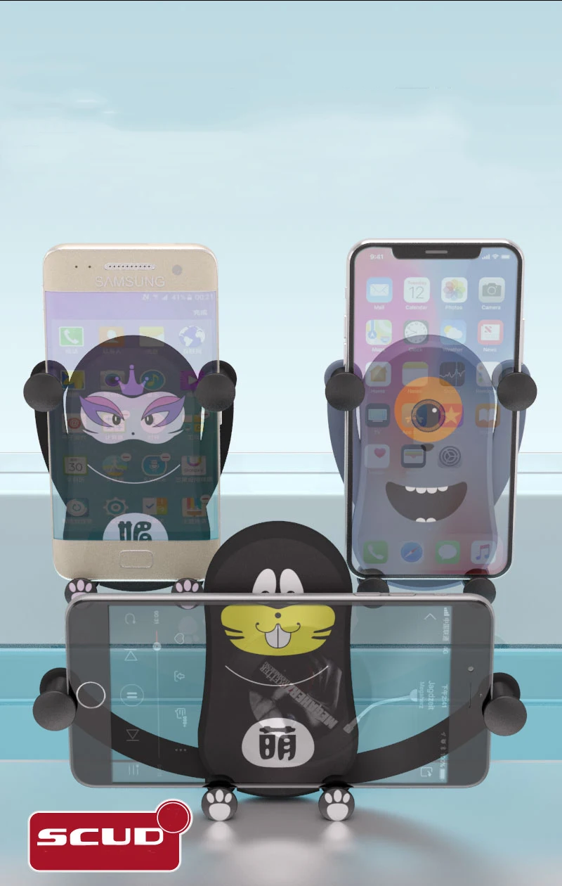 SCUD SZJ-Y77 картонный автомобильный держатель iPhone samsung держатель для мобильного телефона Автомобильный держатель для вентиляционного отверстия 360 держатель для мобильного телефона