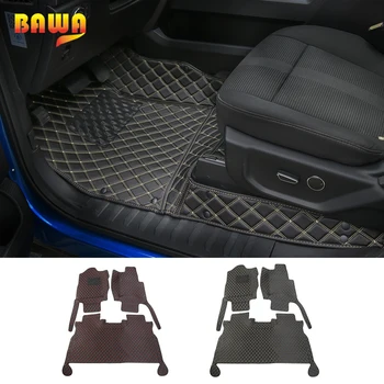 

HANGUP 2 Color Car Floor Foot Mats Pads Carpet Interior Stickers Fit For Ford F150 2015 Up Car Styling