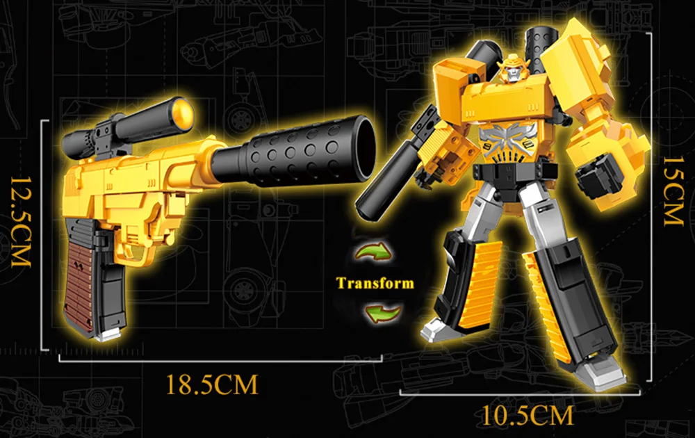 Трансформация сборка пистолет робот военная модель металлический сплав деформация фигурки героев робот мальчики подарок развивающие