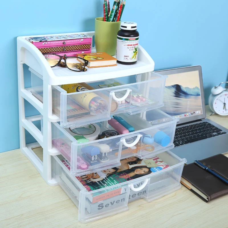 

Drawer Cosmetic Jewelry Lipstick Storage Box Plastic Makeup Organizer Multi-layer Make Up Brush Holder Home Sundries Accessories
