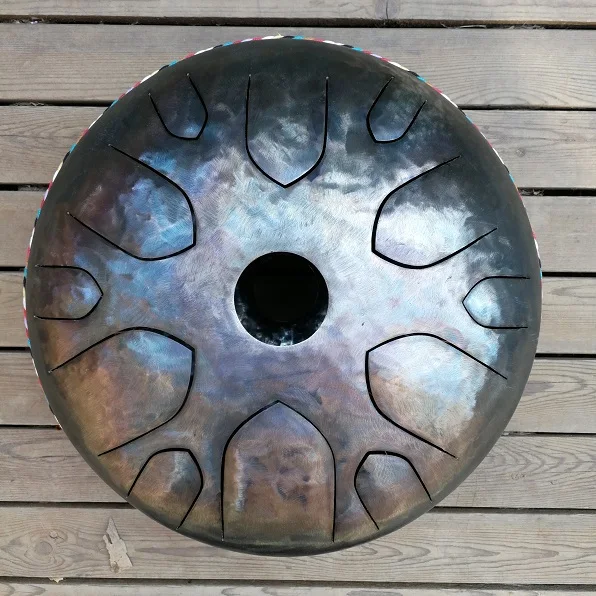 Made by hand Handpan instrument drum beat style Steel Tongue Drum