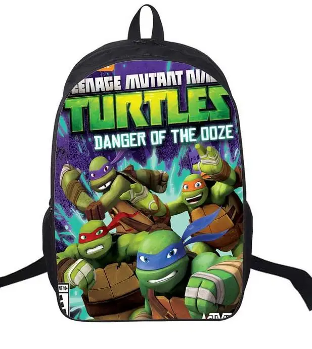 16 Inch Anime Teenage Mutant Ninja Turtles Nylon Backpack Cartoon School Bag Student Bags Double Shoulder Boy Girls Schoolbag цена 16 Inch Anime Teenage Mutant Ninja Turtles Nylon Backpack Cartoon School Bag Student Bags Double Shoulder Boy Girls Schoolbag цены онлайн