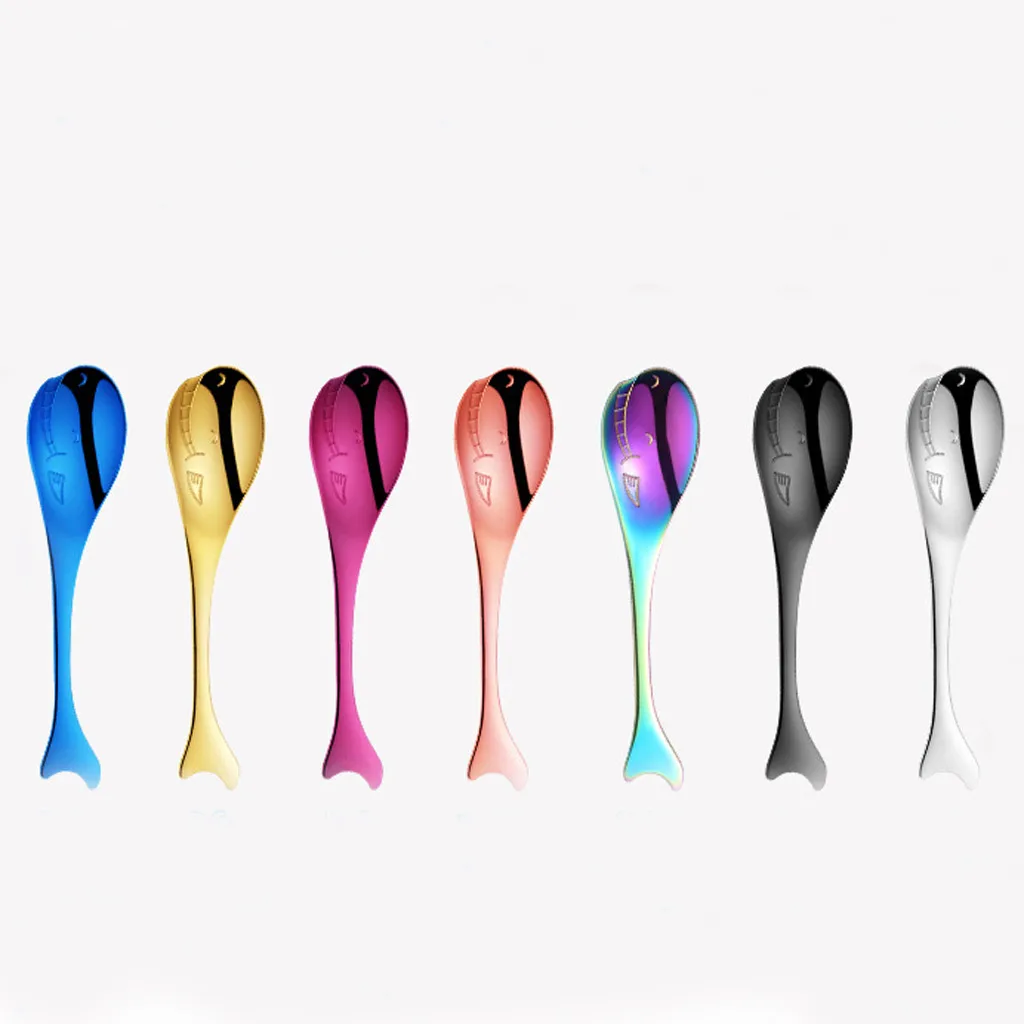Colorful Marine Animal Spoon Handle Ice Cream Drinking Tools Kitchen Gadget Existing Flatware | Дом и сад