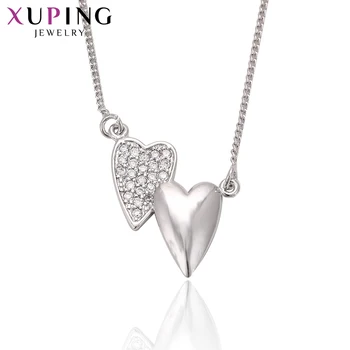 

Xuping Fashion Heart Shaped Necklace Elegant Long Necklace for Women Chain High Quality Jewelry Christmas Gifts 41560