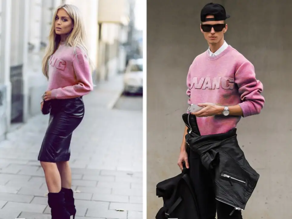 Good Quality Pink Sweatshirts Men/Women Fashion Streetwear