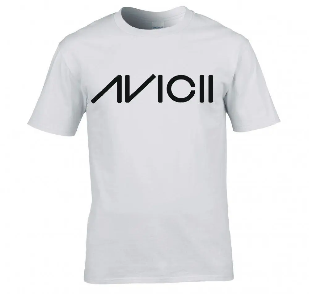 Новые модные мужские футболки 100% лето хлопок короткий рукав Футболка avicii логотип
