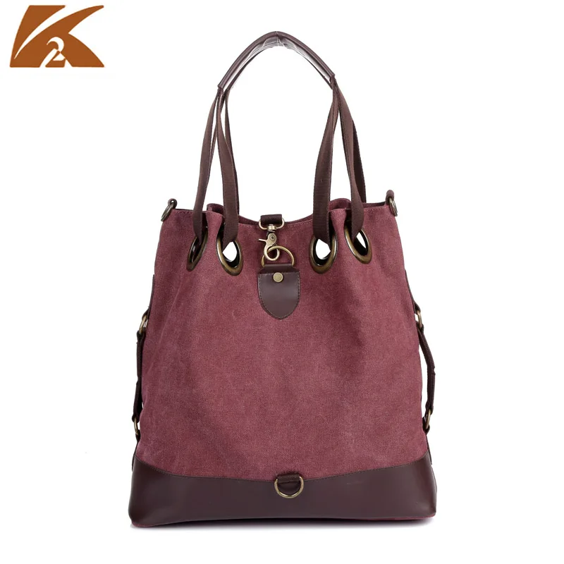 

2018 Limited Kvky Canvas Handbags Korean Version Of The Tide Bag Messenger Shoulder Vintage College Wind Large Capacity Package