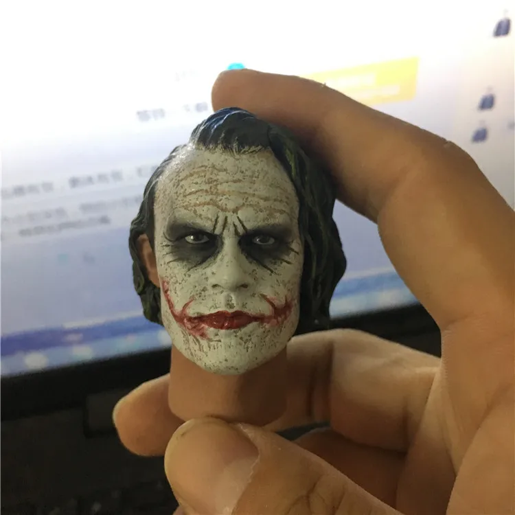 

1/6 Batman Joker clown head Carved Robber Edition 2 Heath Ledger head Sculpture
