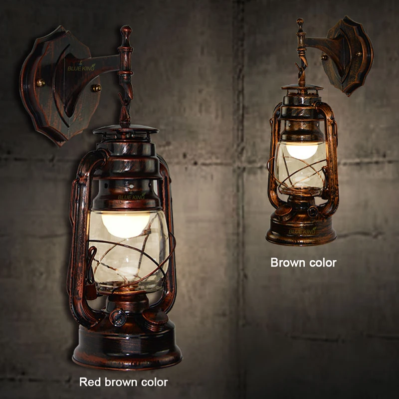  Vintage Loft Kerosene Wall Lamps Iron Metal Light Fixtures Country Classic Living Bedroom Rural Ret - 32854757528