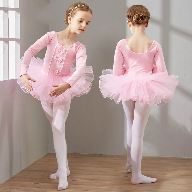 Children 's Dance Clothing Girls Autumn Long Sleeved Children Practice