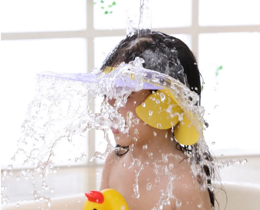 Регулируемая детская шапочка для душа шампунь Мытье Ванны волос Щит шляпа защита детей ребенок водонепроницаемый предотвратить воду в ухо для ребенка
