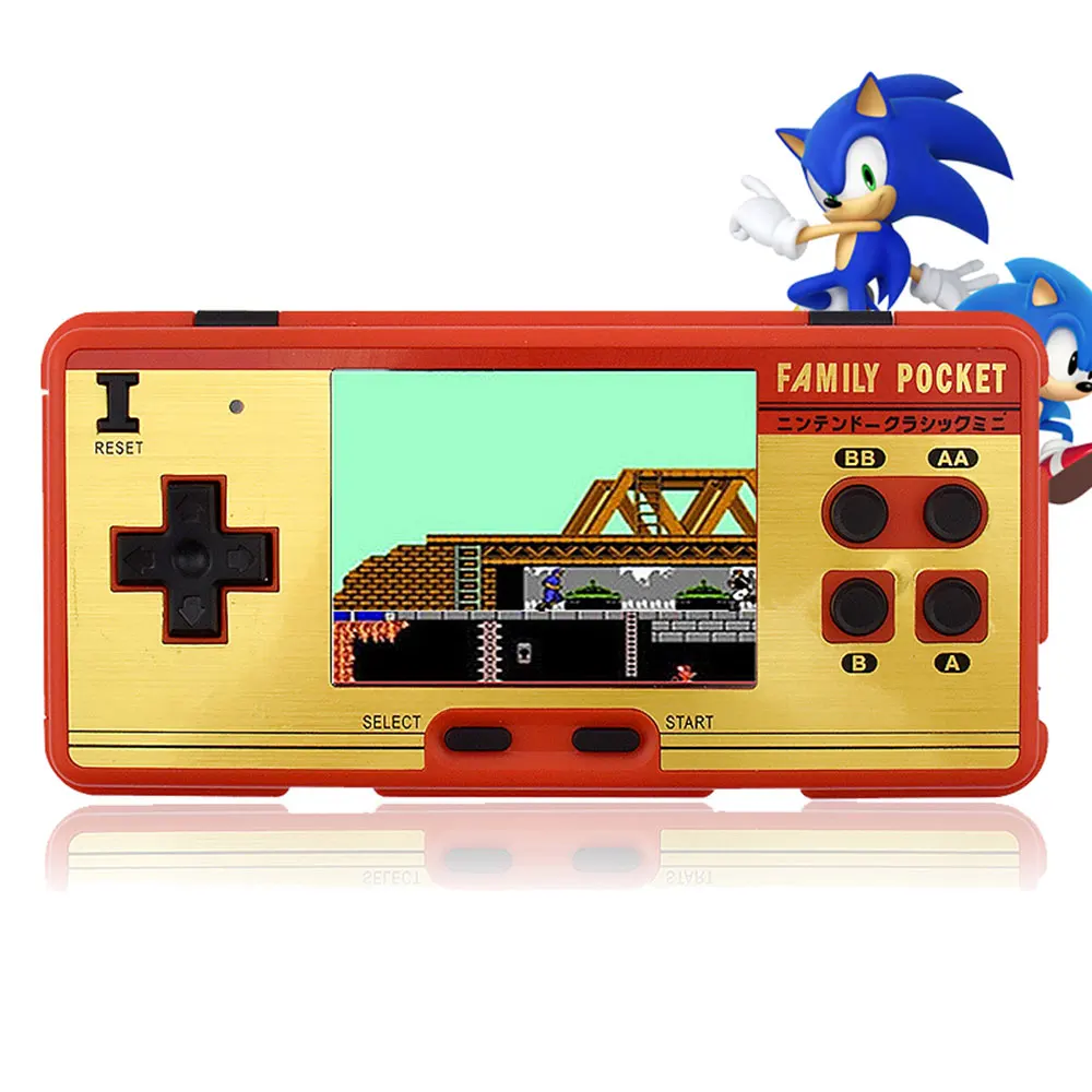 Portable Handheld Game Players Family Pocket Built in 638 Classic Games 8 Bit Retro Video Game Console Children Best Gift