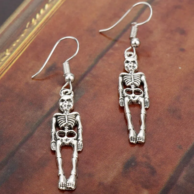 Halloween Vintage Skull Earrings Fashion Skeleton Skull Stud Earring