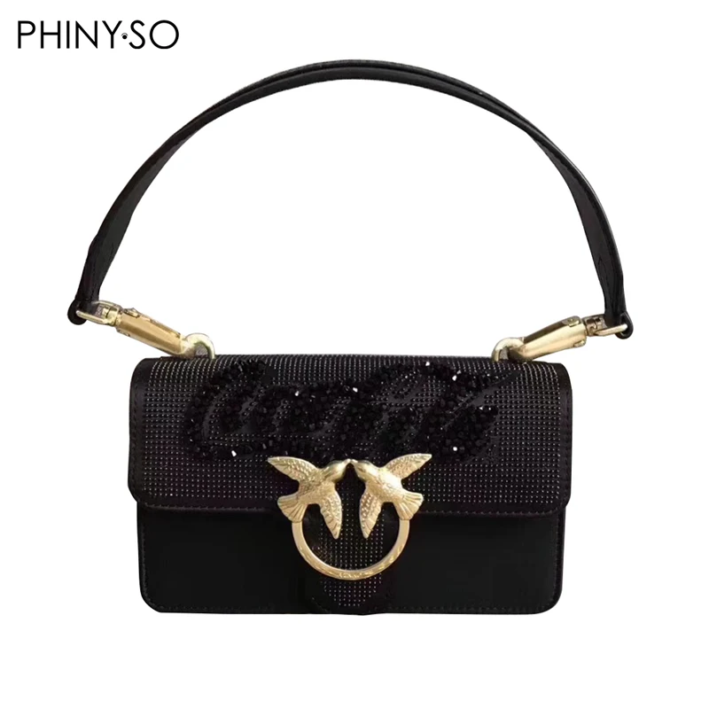 

2019 Newest Fashion swallow messenger bag famous brand bags women handbag genuine leather cola letter rivet chains flap