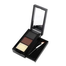 2 цвета водонепроницаемый профессиональный теней для век бровей Макияж бровей порошок+ воск для бровей Палитра+ кисть макияж maquiagem