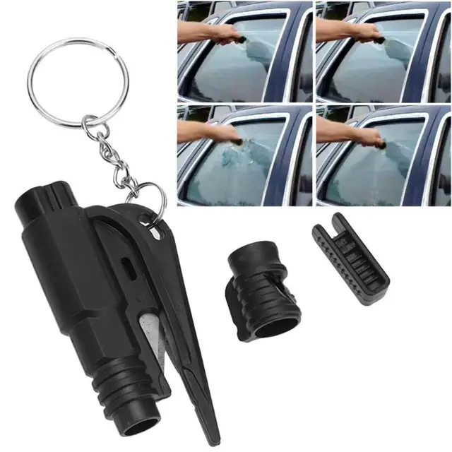 3 in 1 Escape Hammer Emergency Safety Hammer Auto Car Window Breaker Seat Belt Cutter Rescue Hammer Life-saving Escape Tool