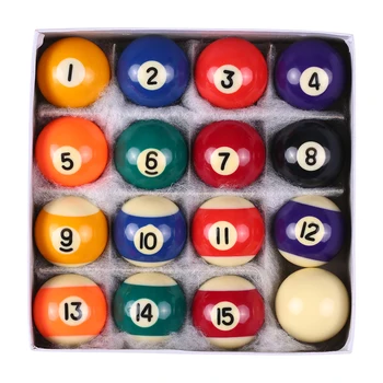 

Professional 25MM / 38MM Children Billiards Table Balls Set Resin Small Pool Cue Balls Full Set 16 PCS Billiard balls Set