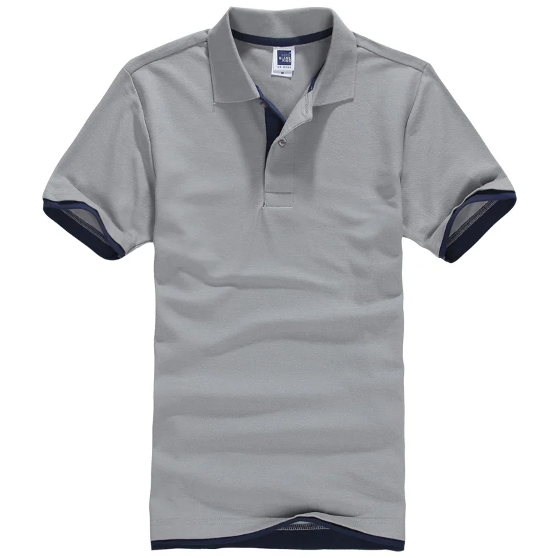 Однотонная Хлопковая мужская футболка большого размера XXXL серая черная белая футболка Топы Футболки с коротким рукавом мужские летние футболки Распродажа XS~ XXXL - Цвет: Gray Navy