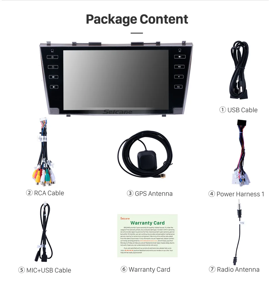 Perfect Seicane Car Radio For 2007 2008 2009 2010 2011 Toyota Camry Android 8.0 9 Inch Bluetooth Wifi GPS Navigation Multimedia Player 22