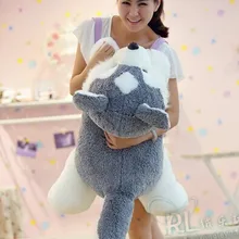 Большая Собака Хаски игрушки плюшевые Лайка с серым окрасом собака кукла имитация Хаски игрушка подарок на день рождения около 90 см