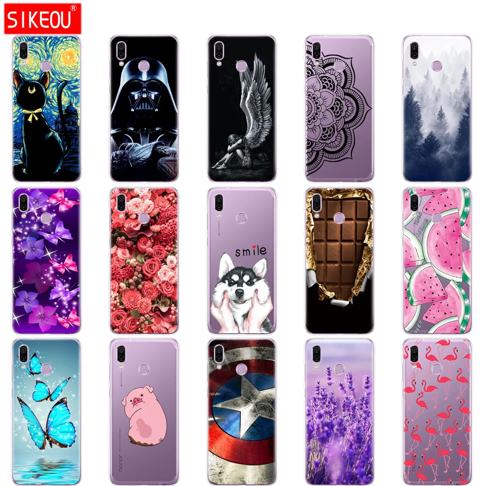 

silicone case for Huawei Honor Play Case 6.3'' painting soft tpu Back Cover Case For Huawei Honor Play protect Coque etui bumper
