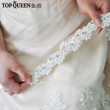 

TOPQUEEN H232 Wedding headwears for women Wedding dress with pearls lace flowers with crystal Hair decorations for girlfriend