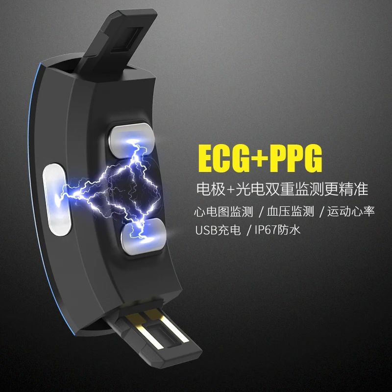 KAIHAI h66 health wristband ppg ecg smart bracelet watch band Blood pressure heart rate monitor fitness activity tracker gps