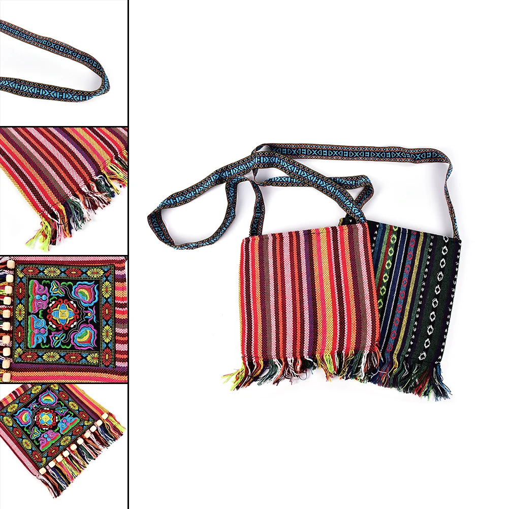 1 шт. китайская женская сумка Hmong Thai с вышивкой мессенджер кисточками хиппи