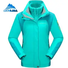 Womens 3in1 Outdoor Waterproof Jacket Women Fleece Lined Hooded Hiking Camping Climbing Sport Coat Ski Snowboard Casaco Feminino