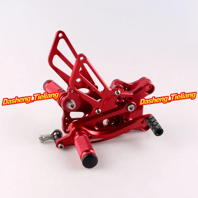 Motor bike Adjustable Rearset Foot Pegs Rest Footpegs For Honda CBR600F4i 2001 2002 2003 2004 CNC Aluminum Alloy Red