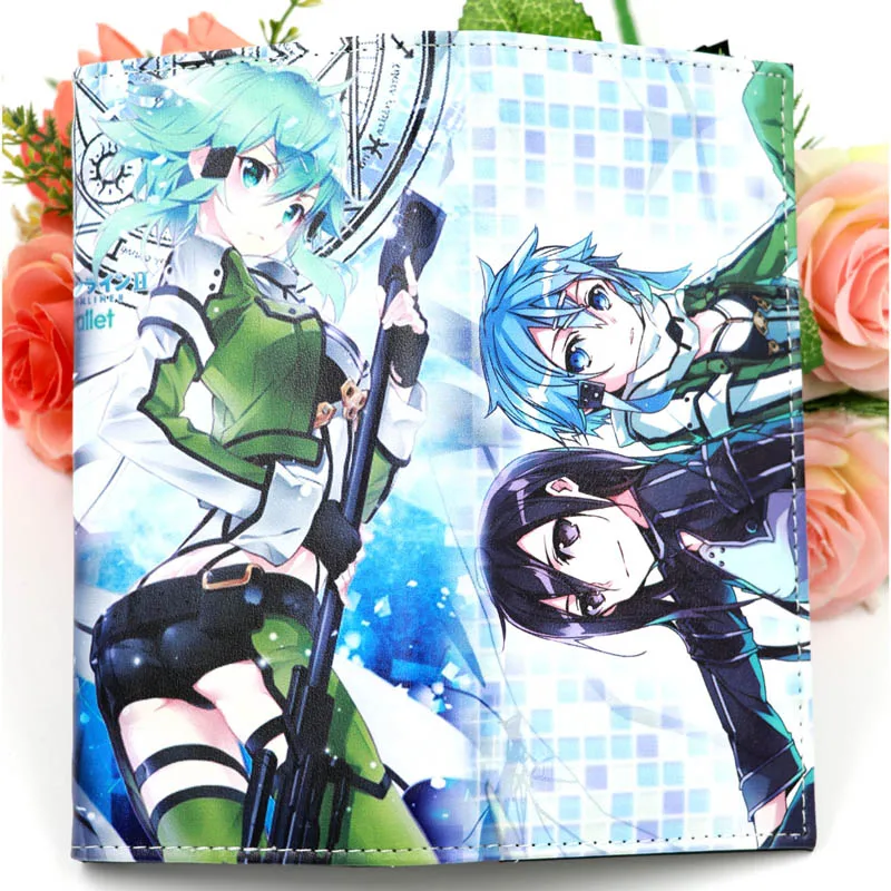 Card Captor Sakura Anime Long Wallet Women's Clutch Purse with Card Holder - Цвет: Sword Art Online-3