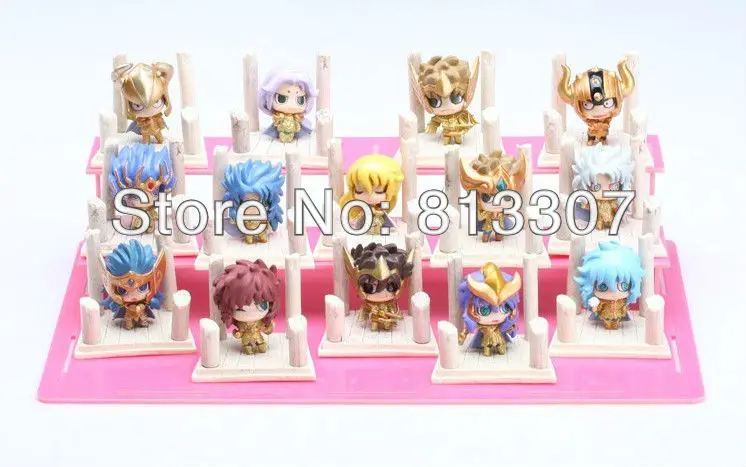 

2 Styles Japanese Anime Saint Seiya Q version PVC Figure Toy 7pcs/set 2set/lot Free Shipping