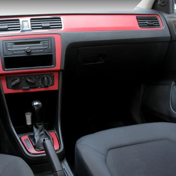 

Car-Styling New Car Interior Center Console Color Change Carbon Fiber Molding Sticker Decals For Skoda Rapid 2013-2016