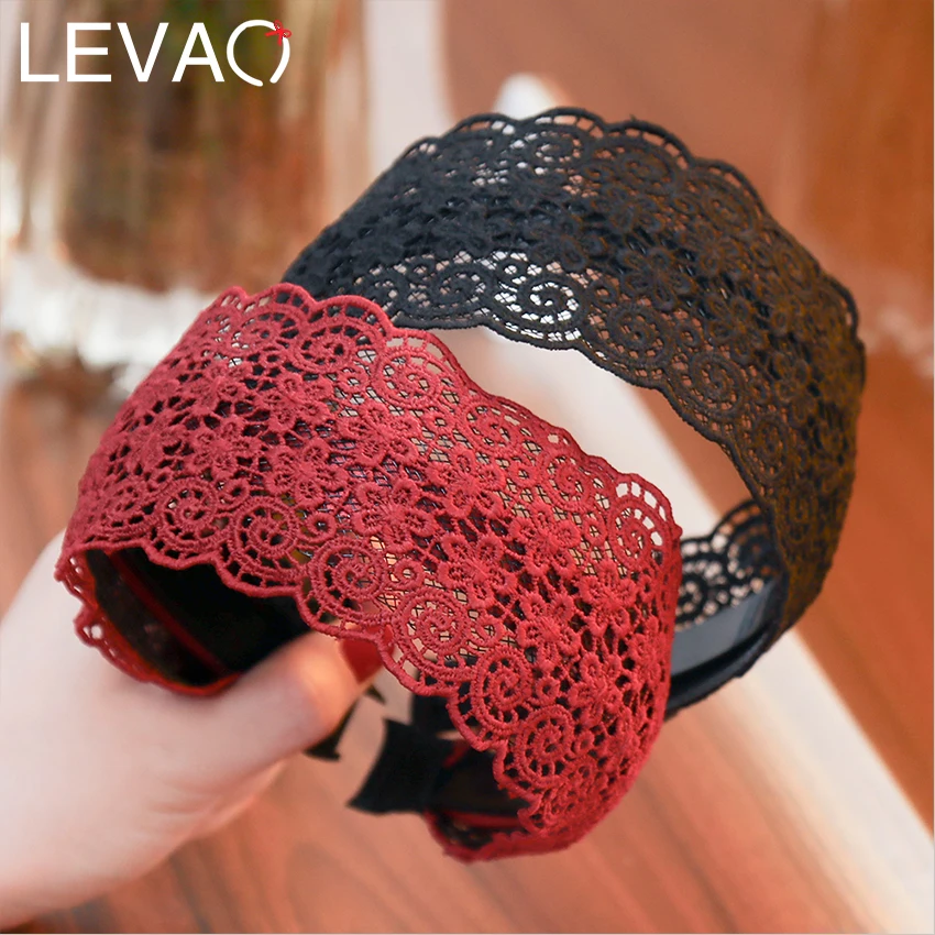 

Levao Wide Hollow Flower Hairband for Women Head Band Soft Plastic Hair Hoop Headband Hair Accessories