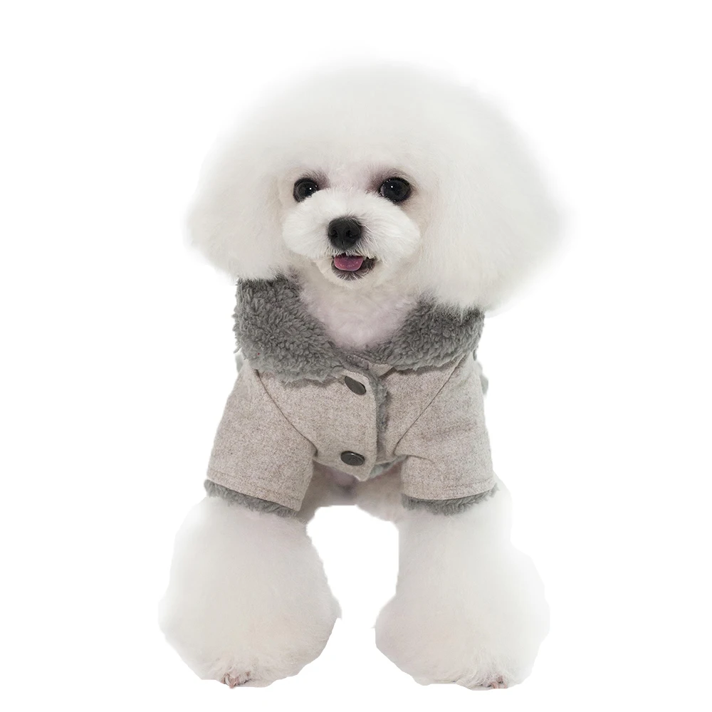 

New Warm DogBaby Simple Stylish Nordic Jacket Style Two Legs Pet Dogs Winter Coat Small Puppy Dogs Clothing Size From S To XXL