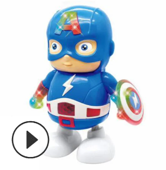 Может танцовать Капитан Америка Marvel Мстители фигурка игрушка светодиодный
