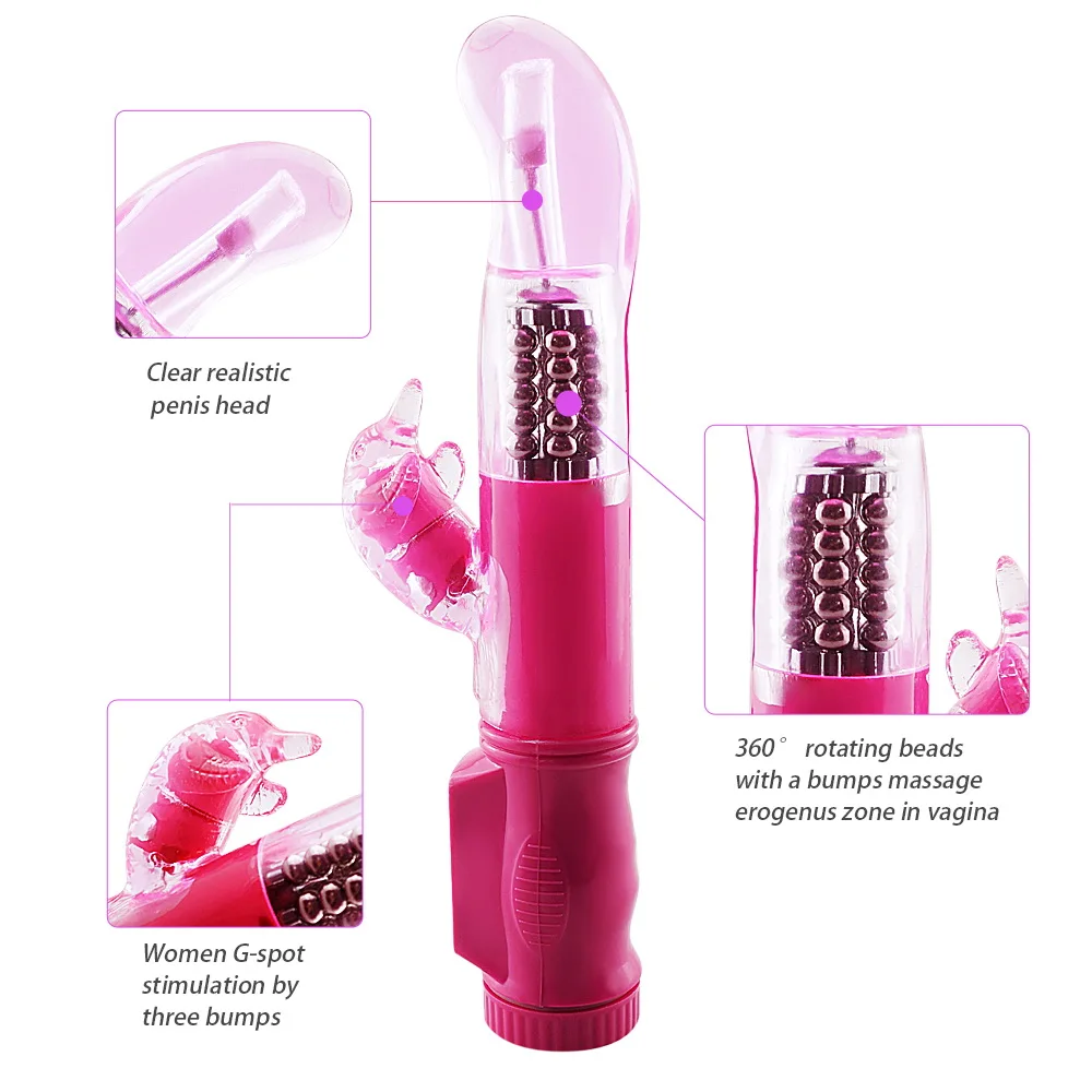 36 Speeds Vibration Rotation Dolphin Vibrators Female Masturbator G Spot Vibrator Massager, Women Adult Sex Product