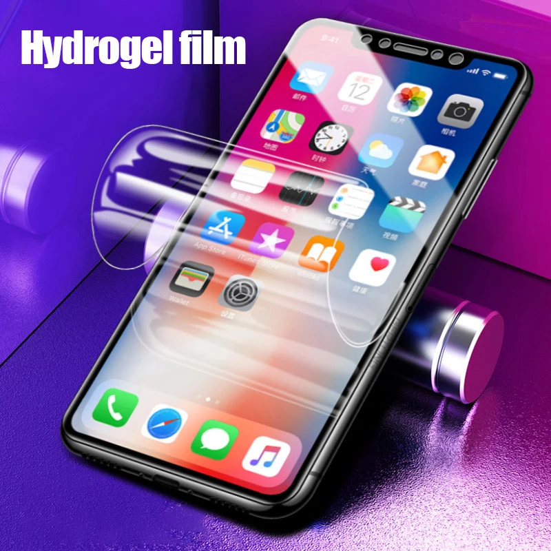  HD Hydrogel film Gehärtetem Glas Für iPhone X XR XS Max 6 S 6 8 7 Plus Screen Protector Anti -finge
