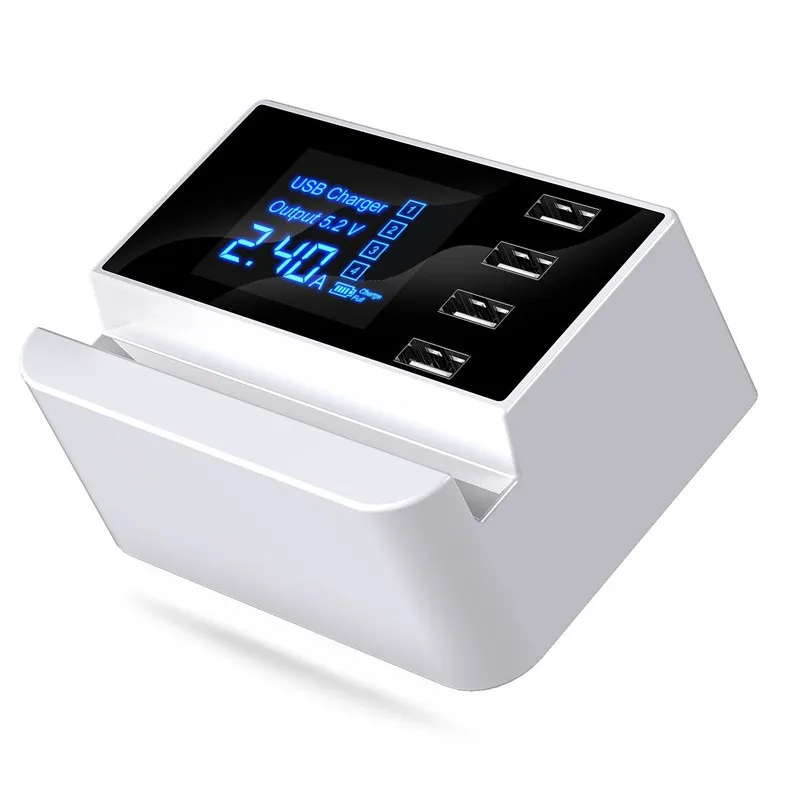 Universal 4 Port USB Smart Wall Charger Led Display Fast Charging Power Adapter (1)