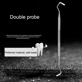 

Double Hook Tooth Dental Explorer Probe Materials Dentalist Dentist Tool Teeth Clean Materials Teeth Care Tool