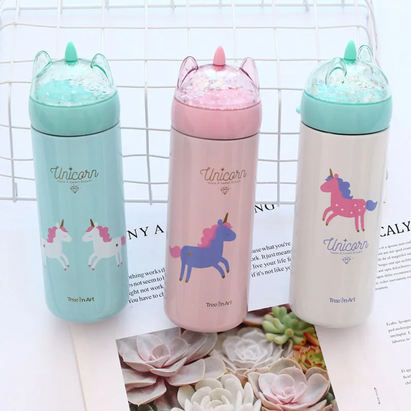 Cokytoop New Unicorn Thermos For Kids Stainless Steel Vacuum Flasks