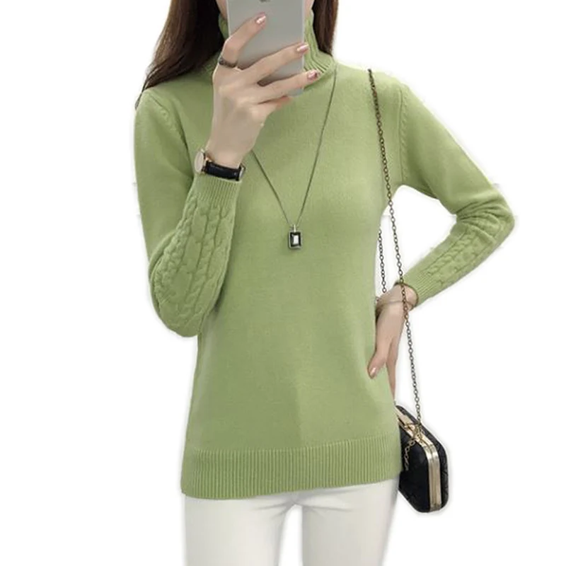 

Womens Sweaters 2019 Winter Tops Turtleneck Cashmere Sweater Women Warm Pullover Jumper Knitted Sweater Pull Femme Truien Dames
