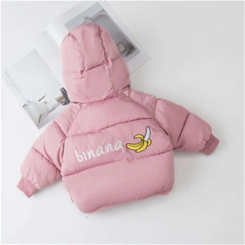 Зимняя детская куртка для маленьких девочек, пальто, куртки для детей, верхняя одежда, повседневная одежда для маленьких девочек, зимняя одежда - Цвет: pink
