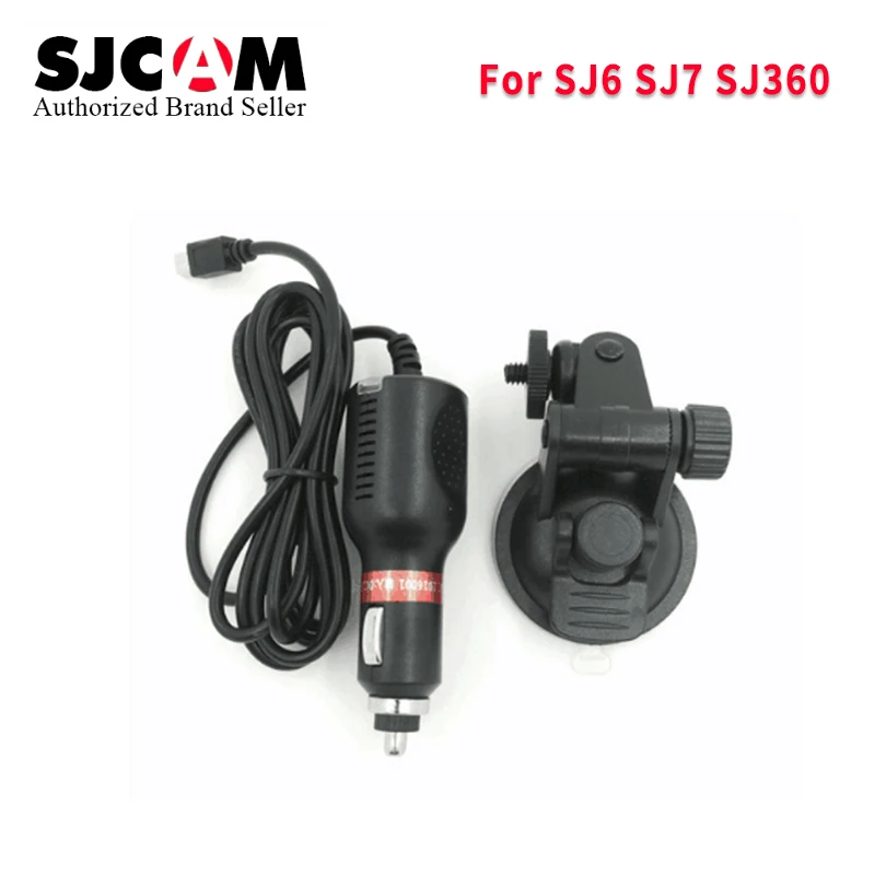 Микрофон+ Автомобильное зарядное устройство+ кронштейн на присоске для Sjcam Sj6 Legend Sj7 Star Sj360 держатель для спортивной экшн-камеры аксессуары - Цвет: Car Charger