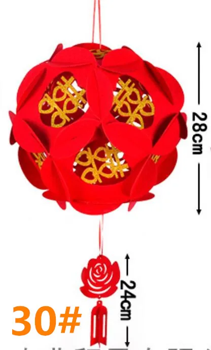 Фонарь s Свадебный китайский фонарь праздничное свадебное оформление лампион Летающий нетканый красный фонарь декоративные лампы DIY - Цвет: SMT116-GXQ-30