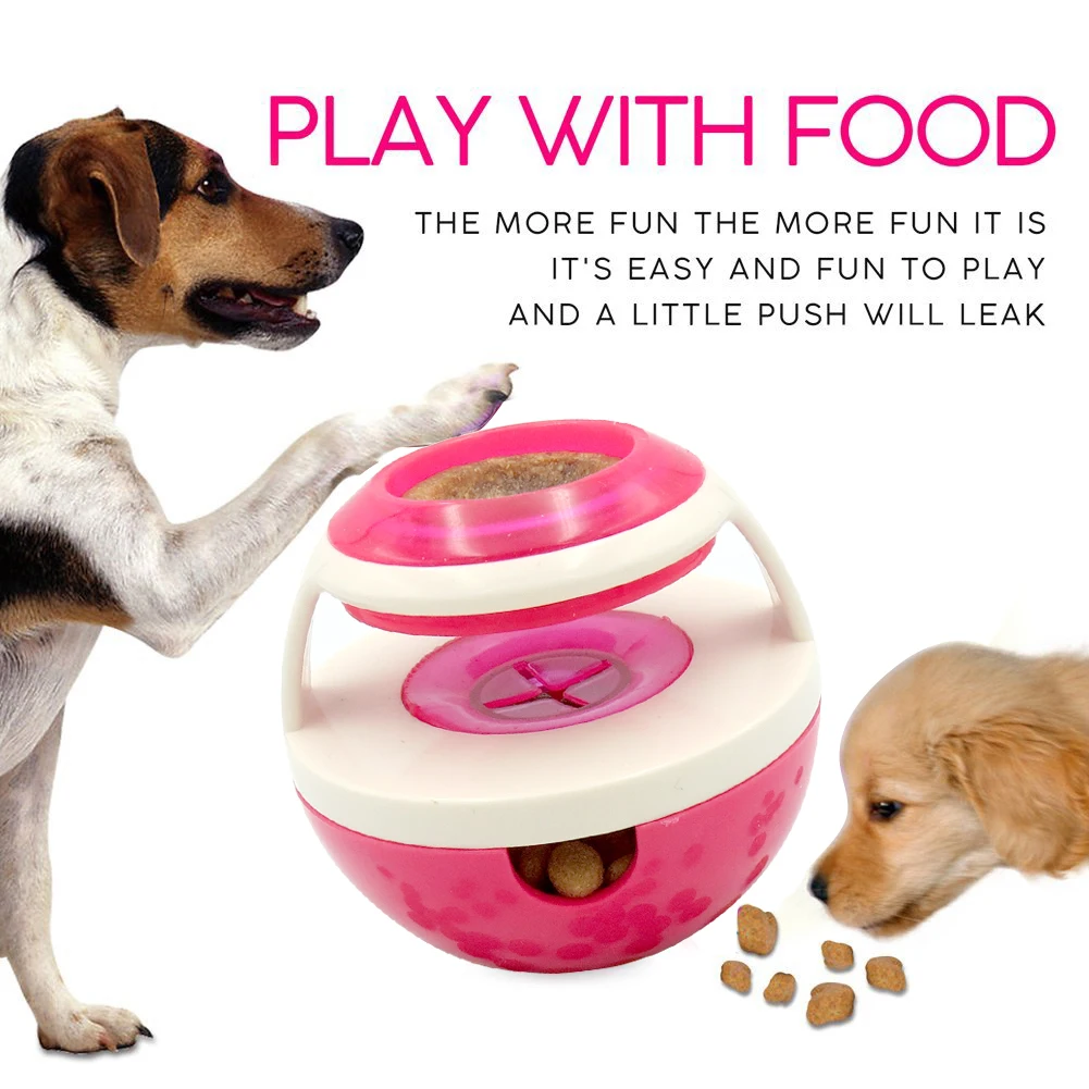 Creative Tumbler Shape Pet Dog Food Dispenser Toy Ball Chew Toy Leaky