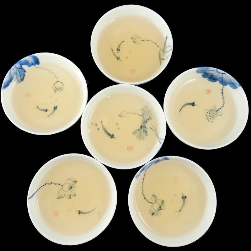 new Freeshipping 6pcs glaze tea set PU er tea cup ...