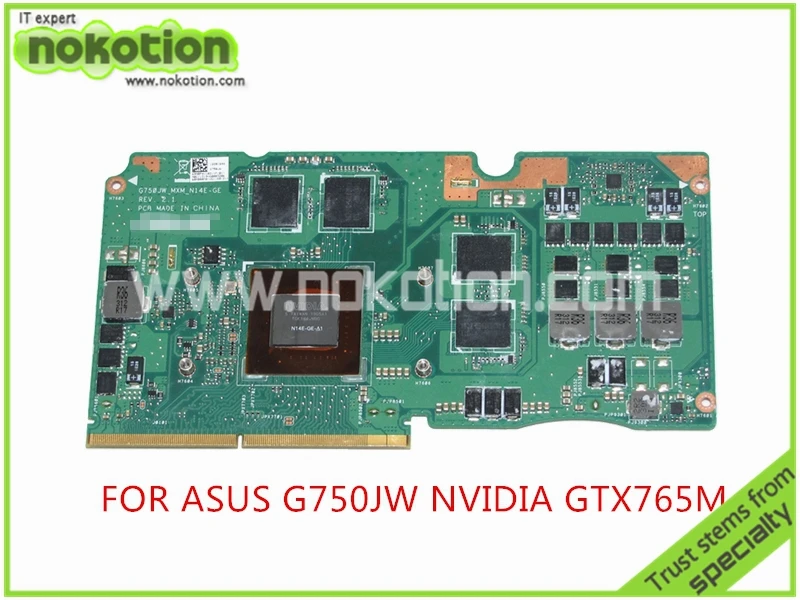 laptop graphics card for ASUS G750JW REV 2.1 NVIDIA GTX765M 2GB